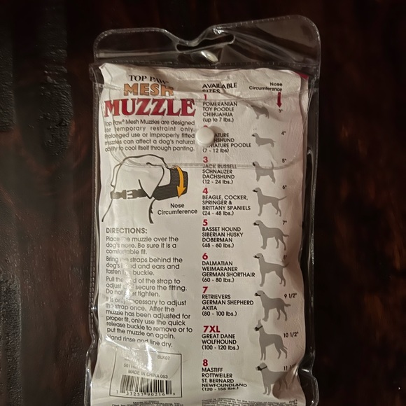 TOP PAW Mesh Muzzle SZ 7 - Picture 2 of 2